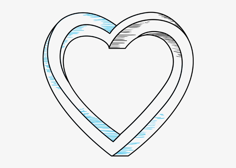 How To Draw Impossible Heart - Heart, transparent png