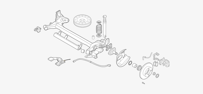 Citroen Rear Suspension Lower Spring Stopper - Technical Drawing, transparent png
