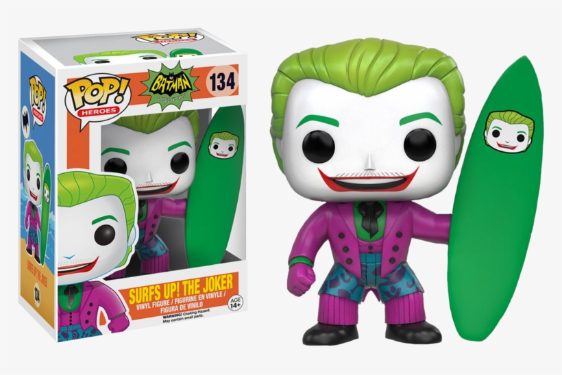 Surfs Up The Joker Pop Vinyl Figure - 1966 Batman Pop Funko, transparent png