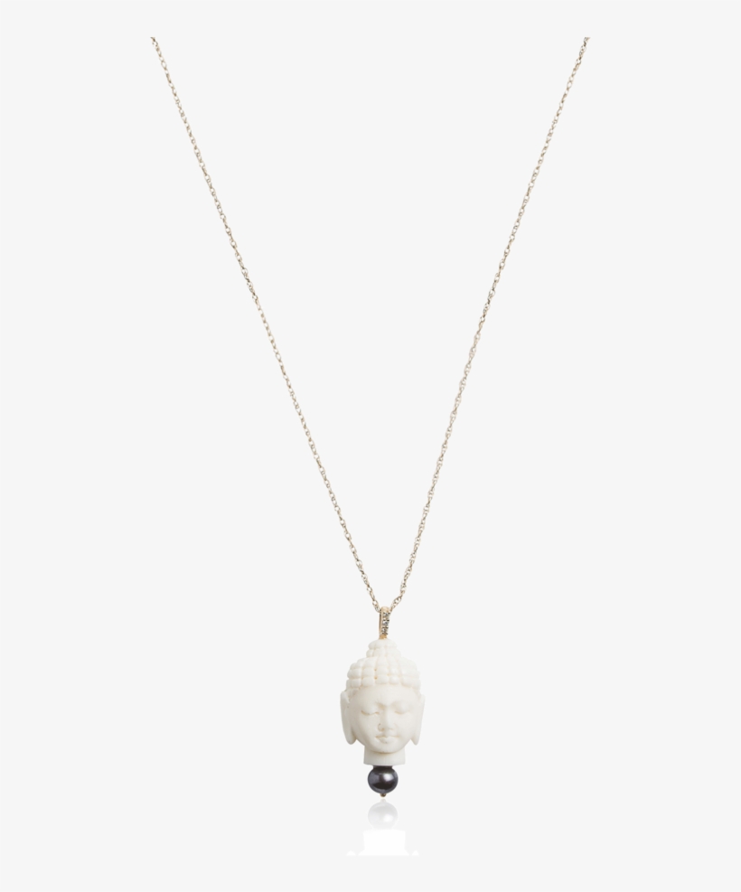 Buddha And Black Pearl Necklace - Locket, transparent png