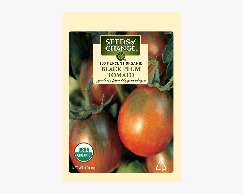 Organic Black Plum Cherry Tomato Seeds - Seeds Of Change, transparent png