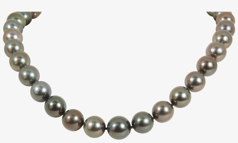 Black South Sea Pearl Necklace - Mala Black And White, transparent png