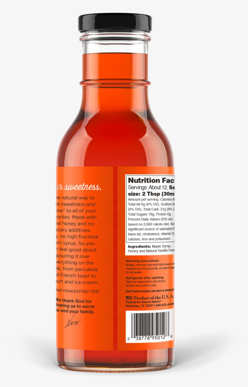 Honey Maple Syrup - Nature Nate's Honey Maple Syrup, transparent png