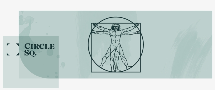 What's More, Leonardo's Vitruvian Man Solves The Mathematical - Figure Drawing, transparent png