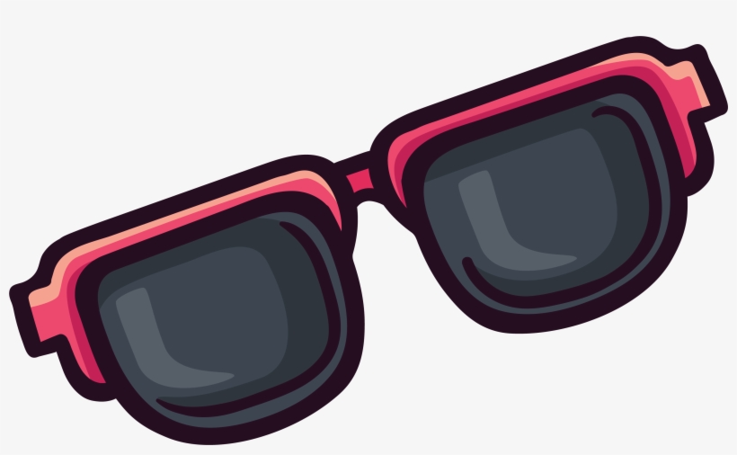 Sunglasses Sticker Clip Art - Cartoon Sunglasses Png, transparent png