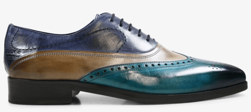 Oxford Shoes Lewis 4 Turquoise Smog Navy - Suede, transparent png