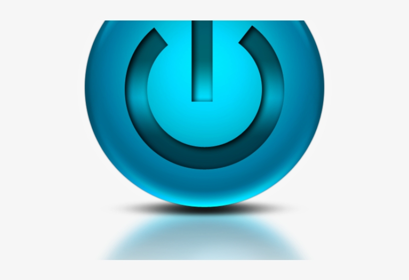 Button Clipart Power Symbol - Club Forster, transparent png