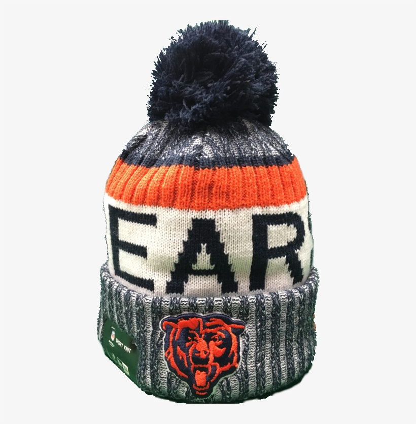 Chicago Bears Nfl 17 Sideline Retro Pom Toque More - Chicago Bears Toque, transparent png