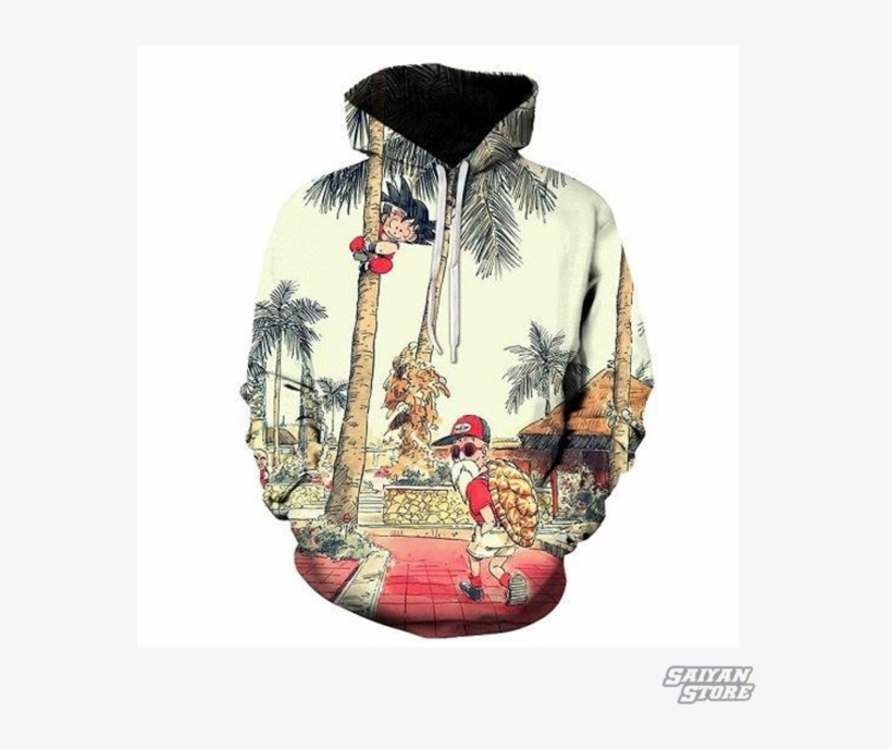 Master Roshi Kid Goku Hoodie - Dragon Ball Kid Goku Hoodie, transparent png