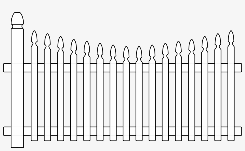 Clip Transparent Download Fence - White Picket Fence Clipart, transparent png