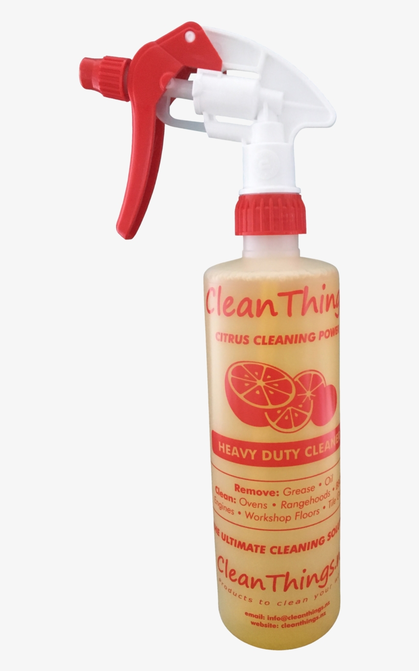Heavy Duty Citrus Cleaner Spray Bottle 500ml, transparent png