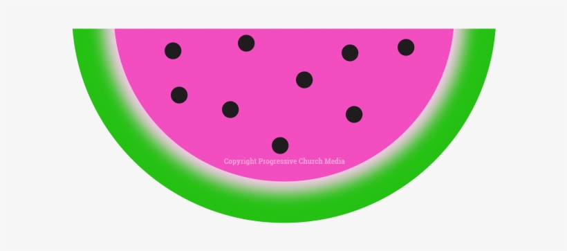 A Slice Of Half Of A Watermelon - Watermelon, transparent png