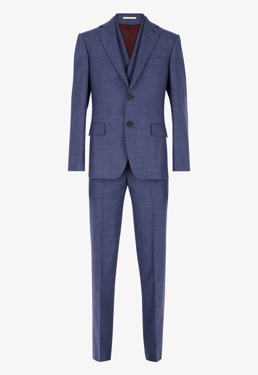 Abito Foderato Gentleman In Lana Seta Lino Azzurro - Formal Wear, transparent png