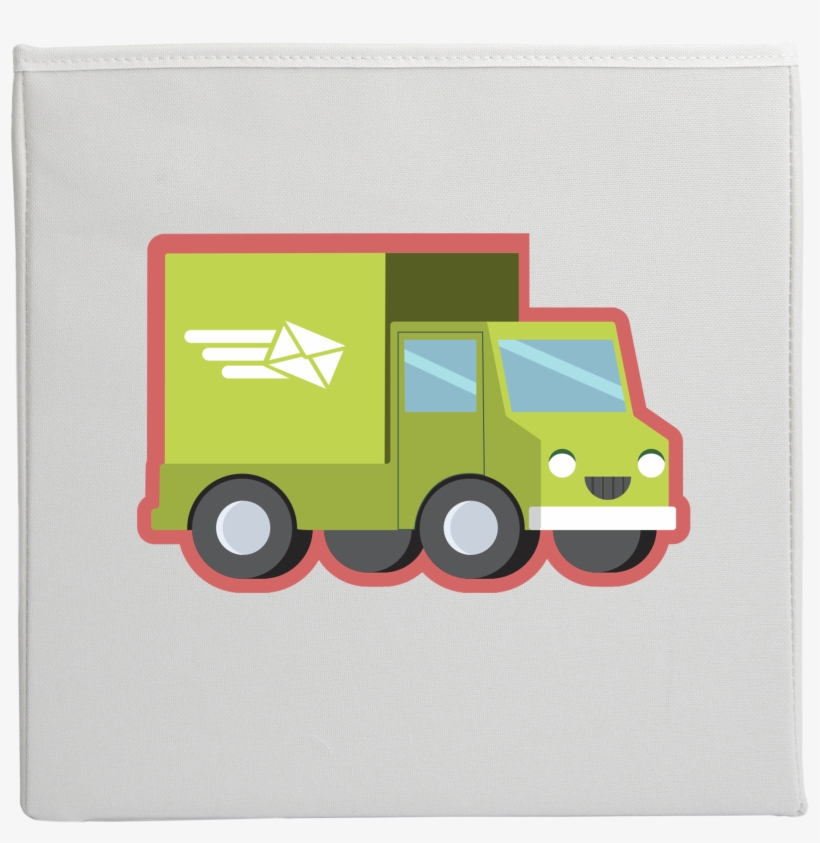 Delivery Truck Storage Bin - Cartoon, transparent png