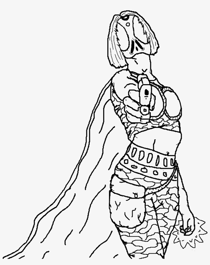 Alien Vigilante - Line Art, transparent png