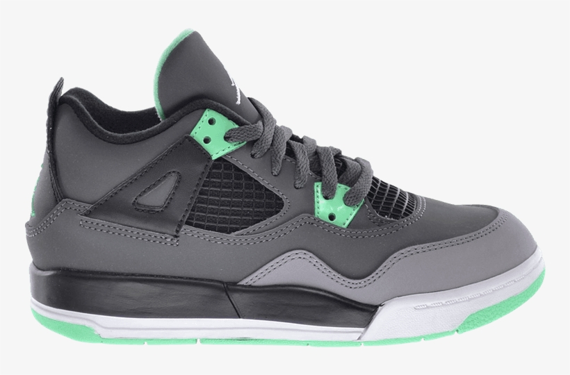 Air Jordan Jordan 4 Retro Ps 'green Glow' - Sneakers, transparent png
