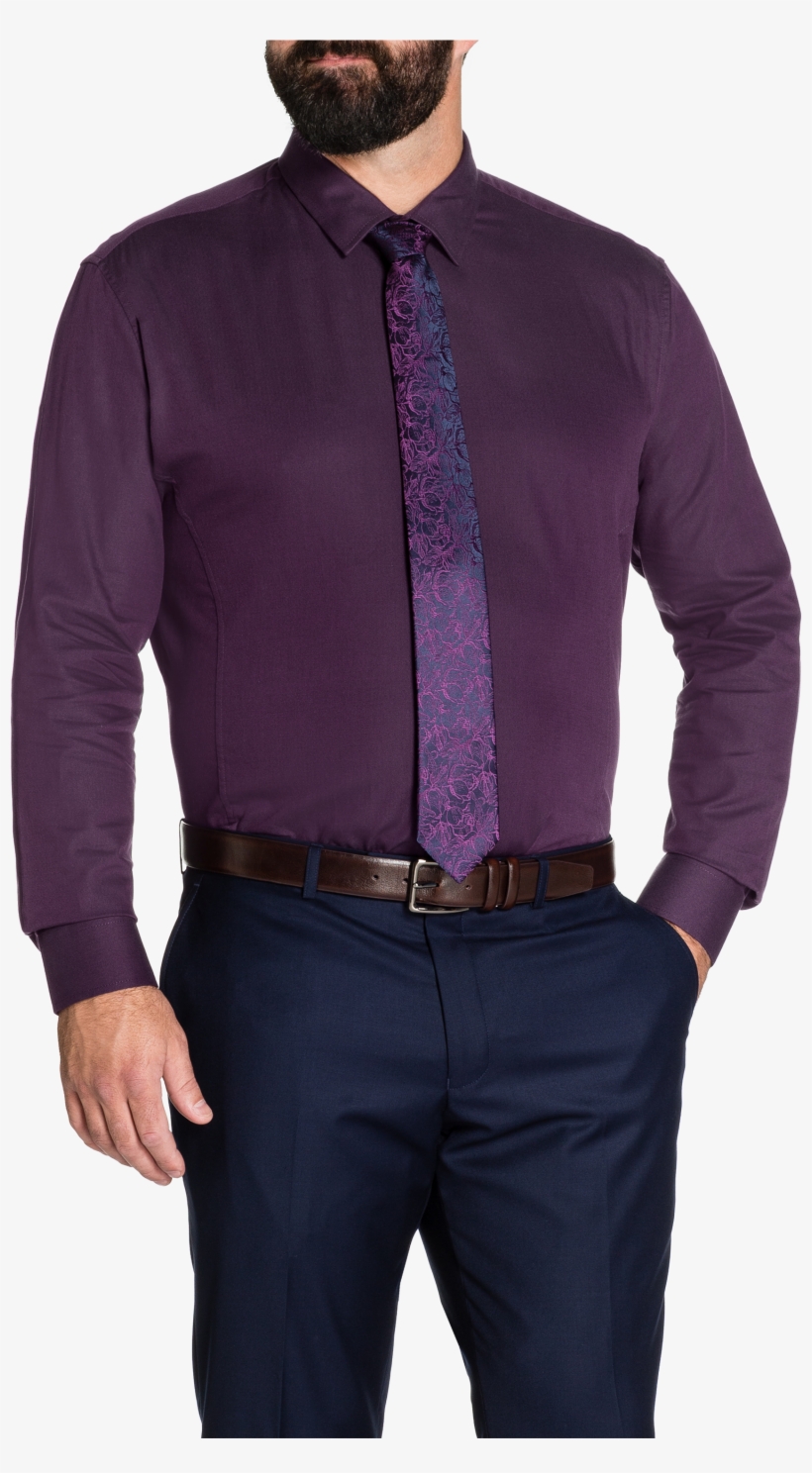 Plum Beckett Dobby Shirt - Man, transparent png