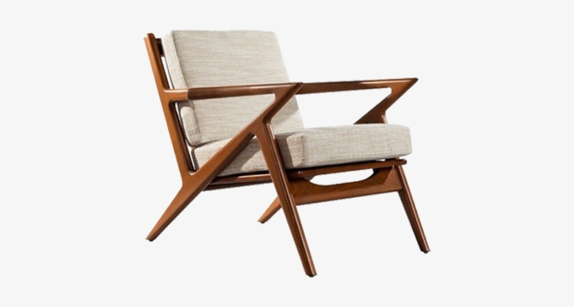 Mid Century Modern Cream Chair, transparent png