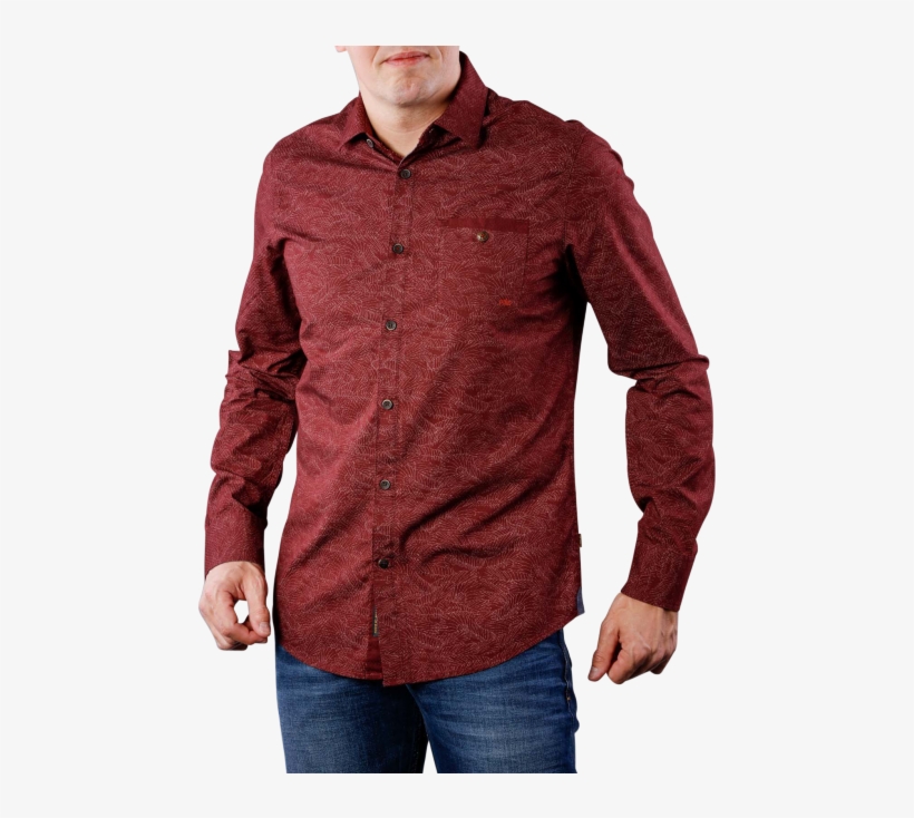 Pme Legend Pm Shirt Dobby Print Decadent Chocolat - Man, transparent png