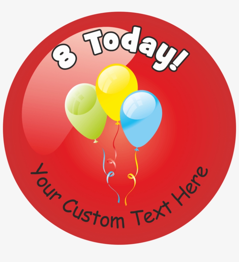Happy 8th Birthday Stickers Variety Pack Book Awards - Happy 8th Birthday Sticker, transparent png