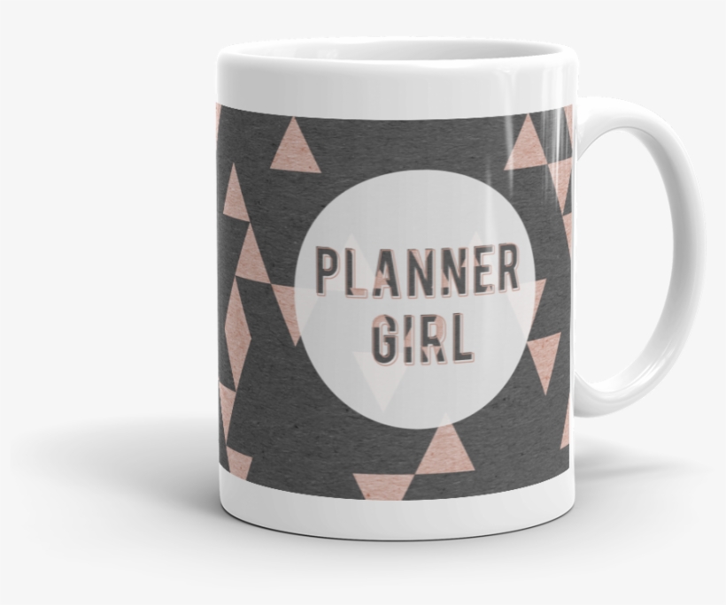 Rose Gold Triangle 'planner Girl' Mug - Coffee Cup, transparent png
