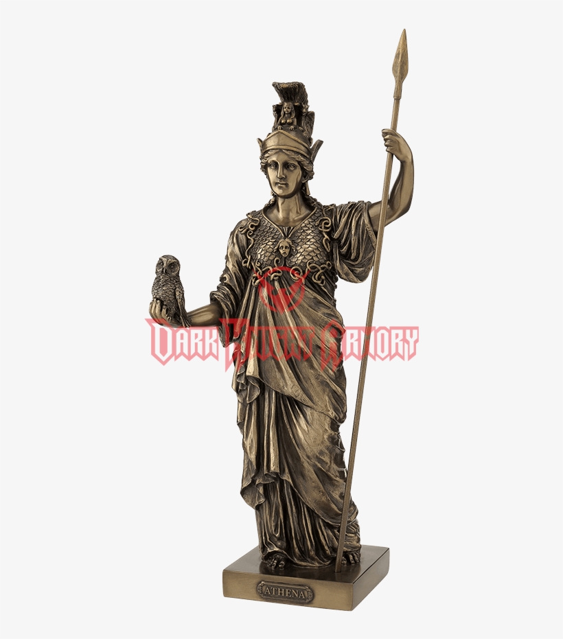 Bronze Athena Goddess Of Wisdom And War - Bronze Sculpture, transparent png