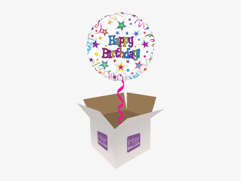 Happy Birthday Stars And Streamers - Feliz Cumpleaños Globos De Estrella, transparent png
