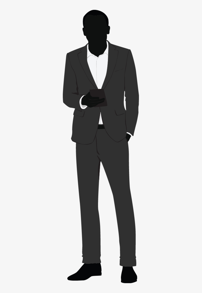 Business Man Silhouette - Tuxedo, transparent png