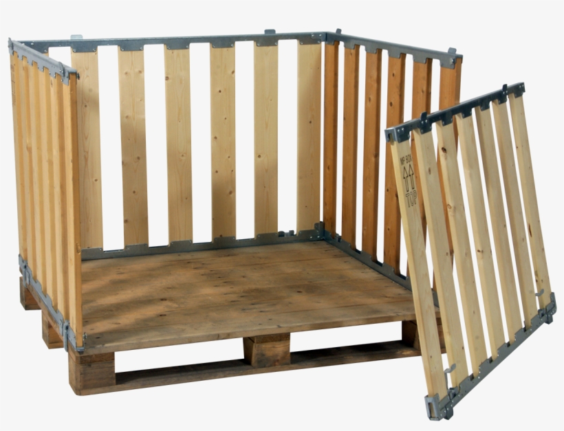 Removable Front Collapsible “walk-in” Pallet Box - Box Pallet, transparent png