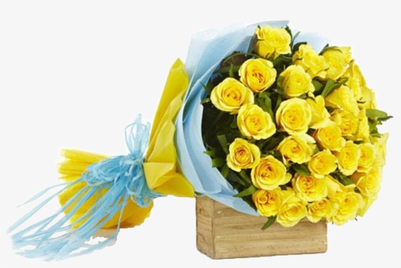 2dozen Yellow Roses Bouquet - Bouquet Of Flowers Yellow Roses, transparent png