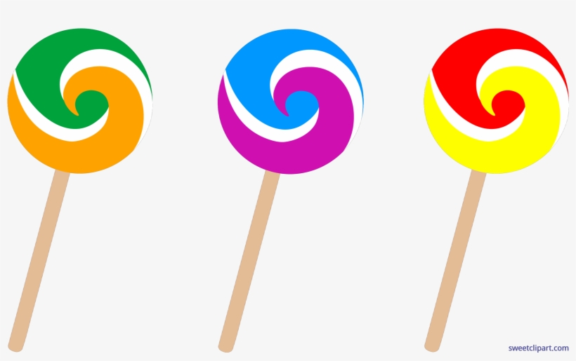 Candy Swirl Lollipops Clip Art - Transparent Background Candy Clipart, transparent png