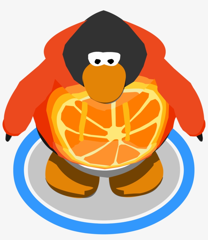Orange Citrus Hoodie - Red Penguin Club Penguin, transparent png