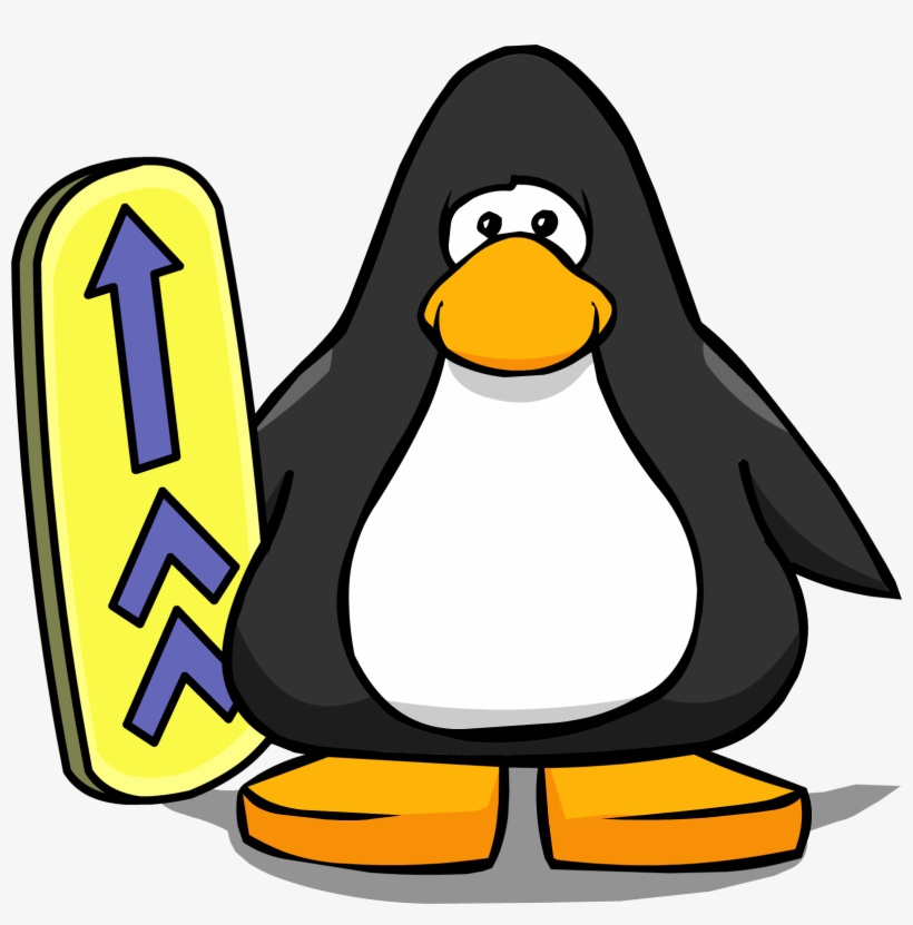 Yellow Arrow Wakeboard Pc - Club Penguin Horn, transparent png