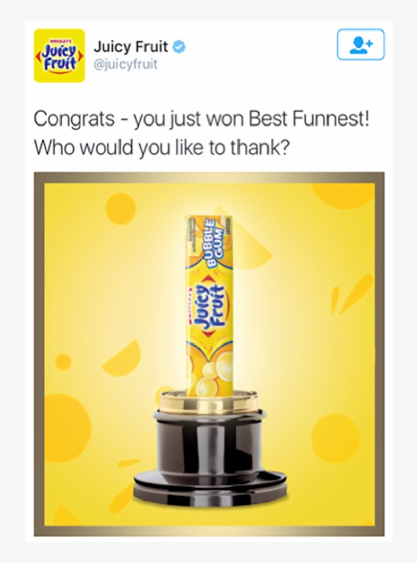 Oscars Is Clearly A Huge Opportunity For Brands That - Juicy Fruit Original Bubble Gum, transparent png