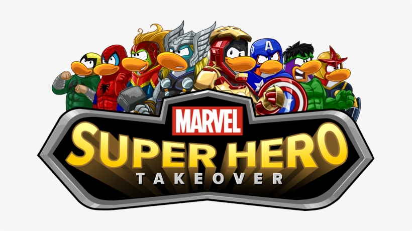 Including Iron Man, She-hulk And Captain America - Club Penguin Super Hero, transparent png