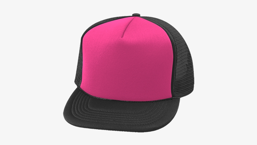 Snapback Clipart Customizable - Pink And Black Trucker Hat, transparent png