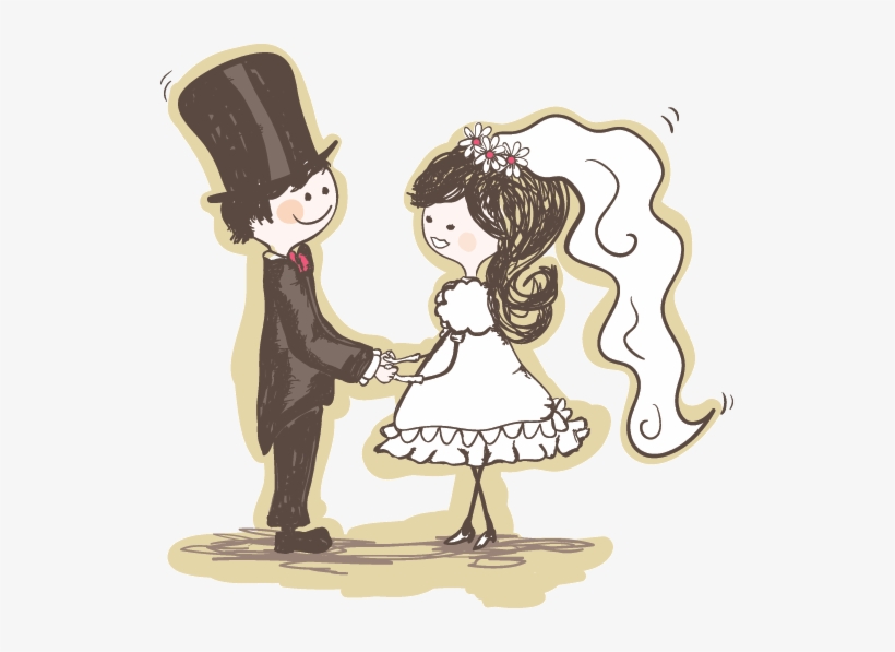 Wedding-couple - Happy Wedding Anniversary Cute, transparent png