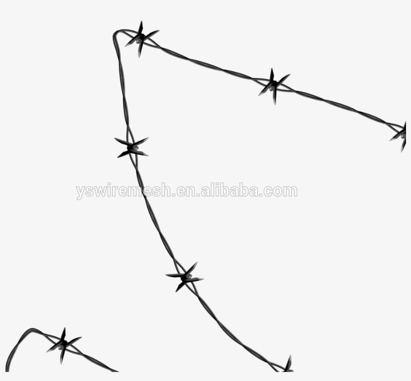 High Tensile Barbed Wire Mesh Fence, High Tensile Barbed - Barbed Wire Clip Art, transparent png