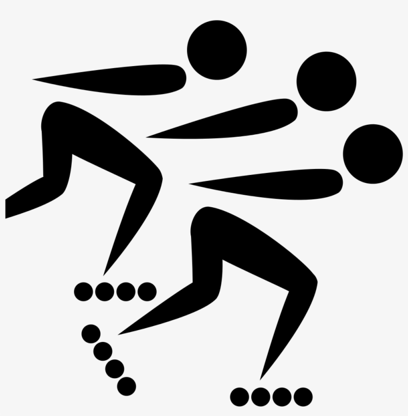 Inline Speed Skating Pictogram - Inline Speed Skating Logo, transparent png