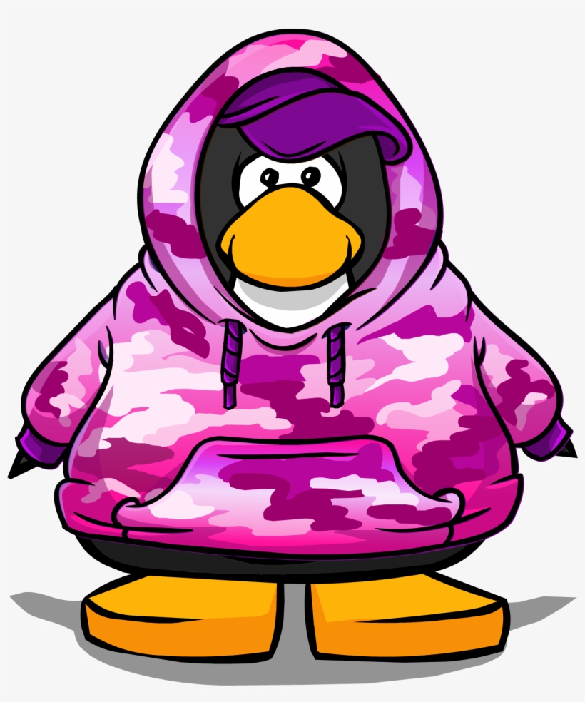 Pink Hip Hop Hoodie From A Player Card - Penguin With Hard Hat, transparent png