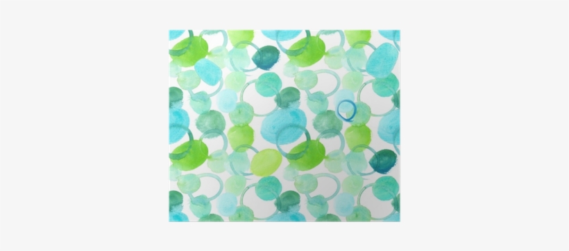 Seamless Pattern With Green And Turquoise Blue Bubbles - Burbujas De Colores Acuarela, transparent png
