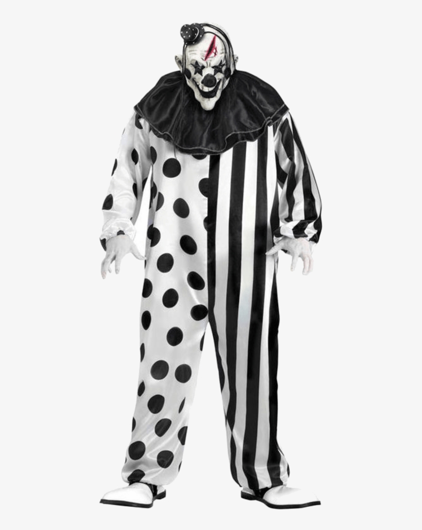 Black And White Creepy Png Backgrounds Images - Killer Clown Costume, transparent png
