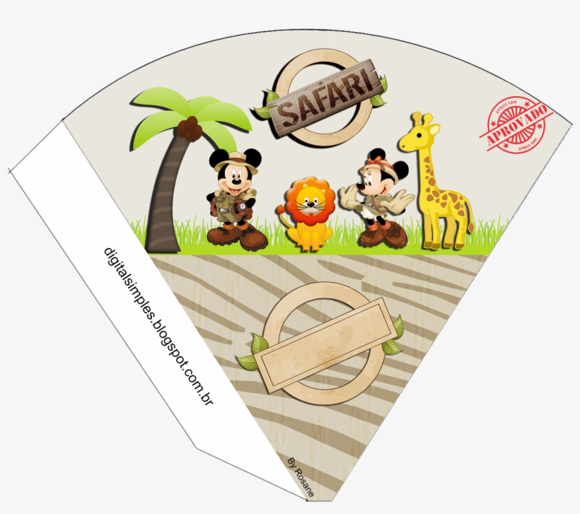 Mickey And Minnie Safari Free Printable Cones - Safari Minnie Mouse, transparent png