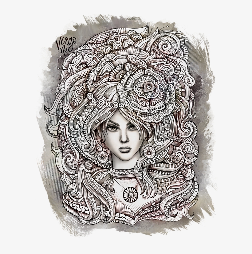 Illustration Virgo By Balabolka - Horoscoop Maagd Zodiac, transparent png