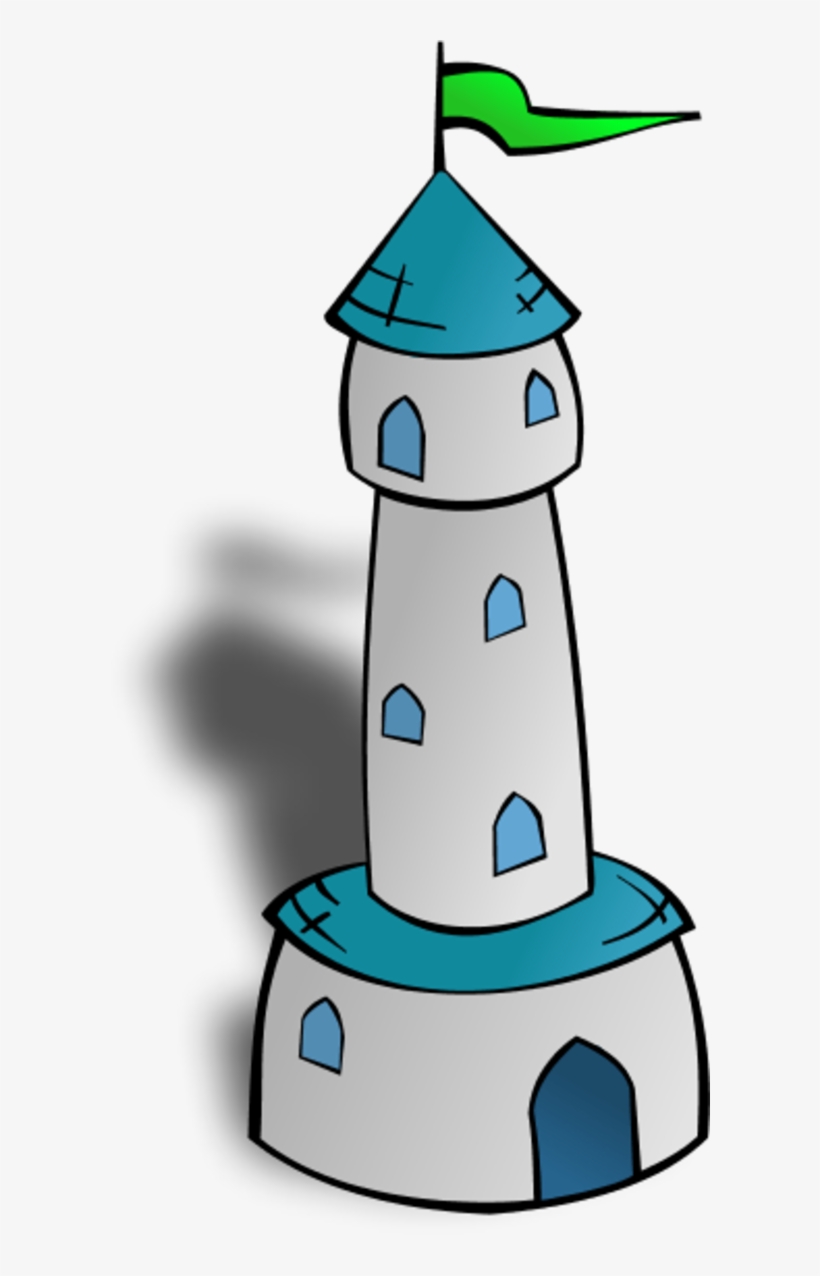 Rpg Map Symbols Round Tower With Flag - Tower Clipart, transparent png