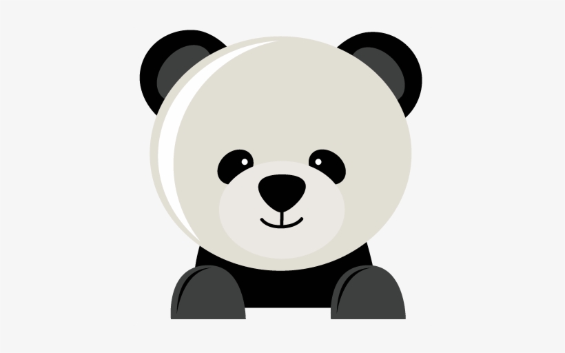 Panda Bear Png Black And White Library - Cute Panda Png, transparent png