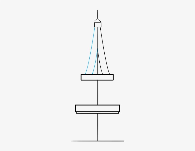 How To Draw The Eiffel Tower In A Few Easy Steps Easy - Sailboat, transparent png