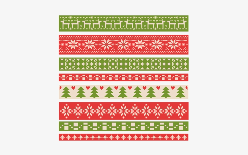 Christmas Fair Isle Borders Scrapbook Clip Art Christmas - Christmas Fair Isle Background, transparent png