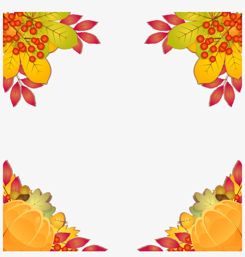 Fall Frame Border Png Clipart Image - Fall Frames, transparent png