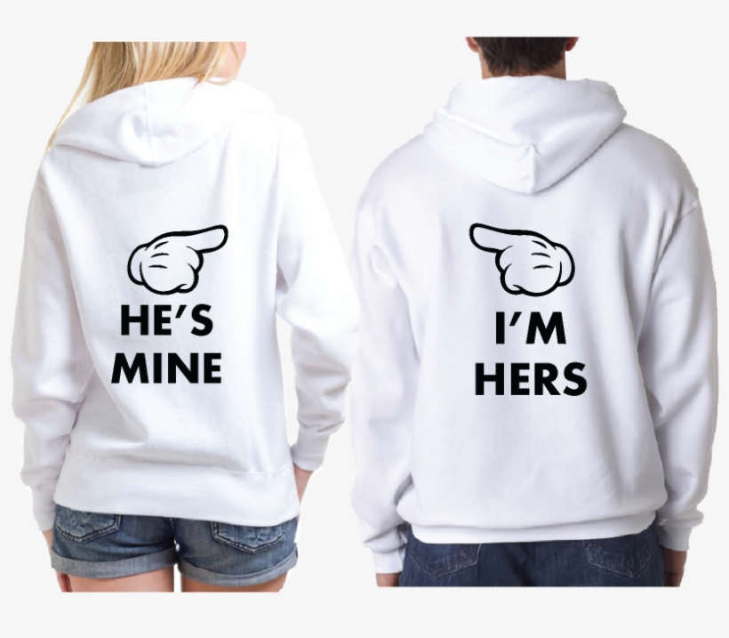 500219 He's Mine Mickey - Princess And Prince Hoodies, transparent png